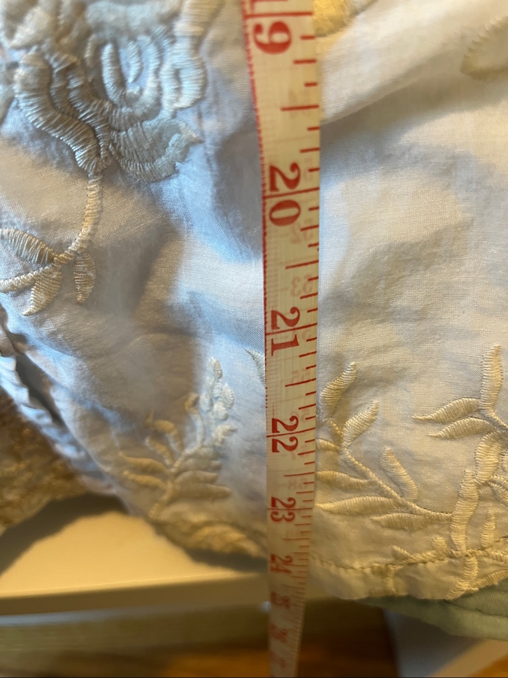 Ivory Embroidered Patchwork Button-Down Blouse - Picture 8 of 8